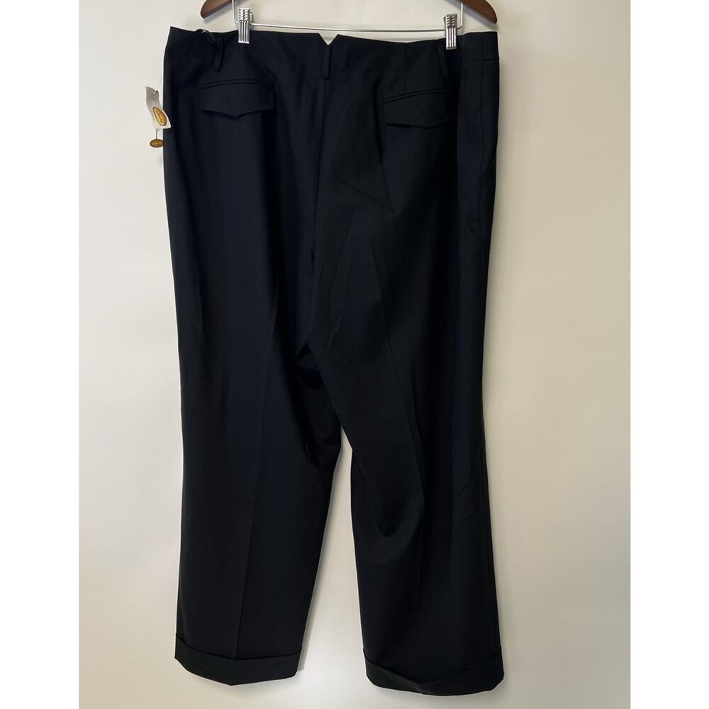 NEW VTG Talbots Black Wool Blend Pants 20W Plus Size Fabric Made Italy Classic - Picture 7 of 14
